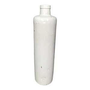 Vintage James R Beam Pottery Stoneware Off White Bottle Decanter